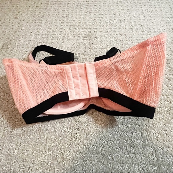 Parfait Quartz Pink Underwire Bra Sz 32K Full Figured Sexy Plunge Romina P5522 - Picture 14 of 14